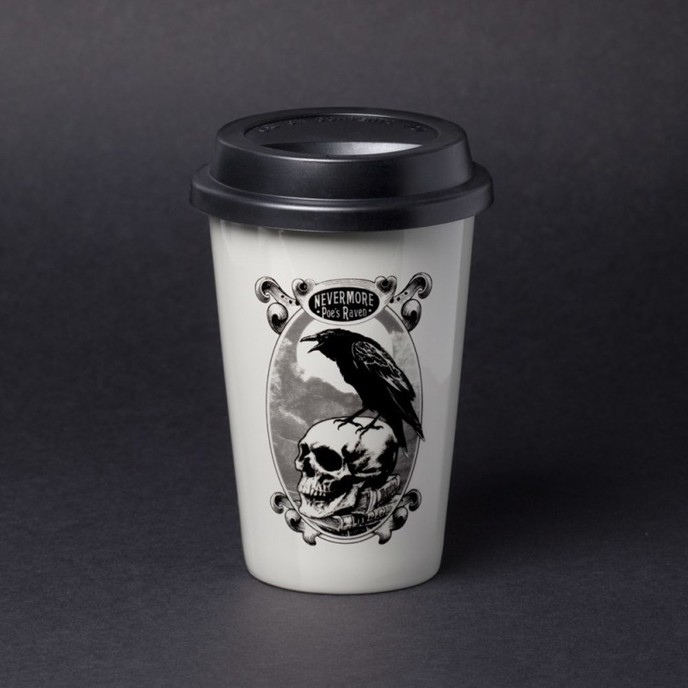 Alchemy - Poes Raven Travel mug - Off white